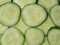 Sliced cucumbers