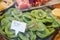 Sliced dried kiwis at the market