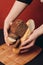 sliced flour products loaf of bread baguette wooden board