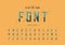 Sliced font and alphabet vector, Modern Typeface and letter number design, Graphic text on background