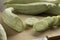 Sliced fresh raw Armenian cucumber