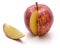 Sliced Gala apple isolated on white background