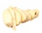 Sliced ginger root isolated