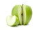 Sliced green apple