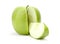 Sliced green apple