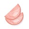 Sliced ham isolated vector illustration