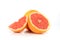 Sliced juicy grapefruits