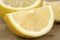 Sliced lemon fruits