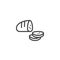 Sliced loaf of bread line icon