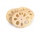 Sliced Lotus root isolated on the white background