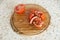 Sliced peppered tomato on a table