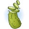 Sliced Pickle Cartoon Illustration