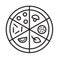 Sliced pizza icon