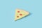 Sliced pizza single isolated object. 3d render illustration