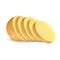 Sliced potato mockup, realistic style