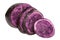 Sliced purple potato s. tuberosum, paths