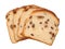 Sliced raisin cinnamon bread