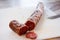 Sliced salami of Norcia