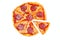 Sliced salami pizza
