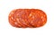 Sliced Spanish chorizo sausage