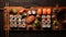 Sliced Sushi Arranged On Wooden Platter - Aerial Photography