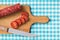 Sliced tasty chorizo sausage