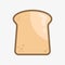 Sliced toast bread. Breakfast toast vector icon