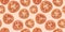Sliced tomatoes seamless pattern