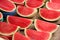 Sliced watermelon