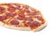 Sliced whole salami pizza