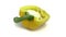 Sliced yellow bell pepper isolated