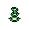 Slices aloe vera icon. Simple color with outline vector elements of healing plant icons for ui and ux, website or mobile