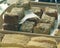 Slices of Cake Displayed on a Market Stall Table B