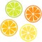 Slices of citrus fruits