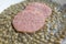 Slices of cotechino with lentils