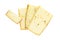 Slices French traditional cheese isolate