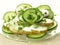 Slices of potato and cucumber