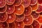 Slices sicilian oranges on background