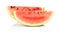 Slices and slice watermelon isolated white