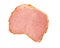 Slices of smoked ham isolated. Piece of pork ham.