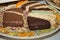 Slices of Torrone Pie: Typical Italian Christmas Cake
