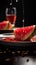 Slicing into Summer: Juicy Watermelon on Porcelain Platter