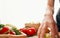 Slicing vegetables cooking food healthy food diet food economy