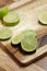 Slicing these vibrant limes in half, ready to add a burst of tangy flavor to my dishes