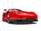 Slick red super sports car - beauty shot - closeup shot