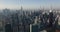 Slide and pan footage of skyscrapers in midtown. Aerial view of iconic One Vanderbilt, Chrysler and Empire State