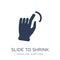 Slide to shrink icon. Trendy flat vector Slide to shrink icon on