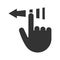 Slide touch gesture glyph icon