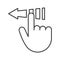 Slide touch gesture linear icon