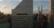 Slider of modern buildings in midtown. Aerial view of city at sunset time. Manhattan, New York City, USA